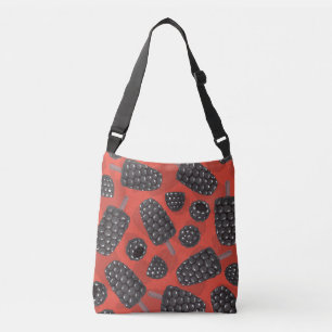 Blackberry and blackberry ice cream pattern crossbody bag