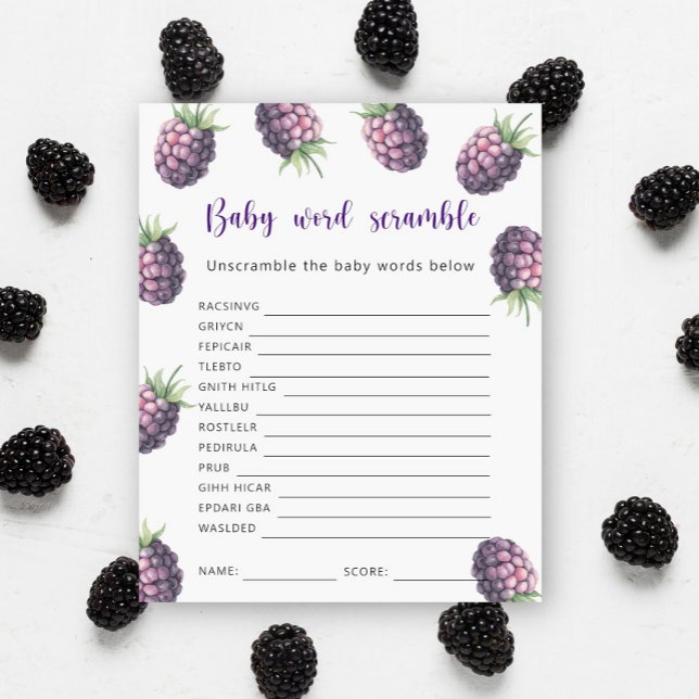 Blackberry - Baby Word Scramble Game (Creator Uploaded)
