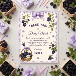 Blackberry birthday berry much thank you card