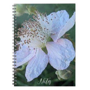 Blackberry Blossom Macro Photo Notebook