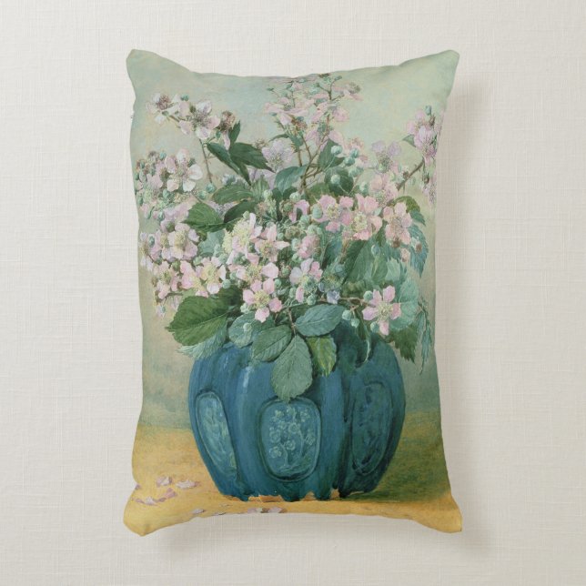 Blackberry Blossoms Decorative Pillow (Front(Vertical))