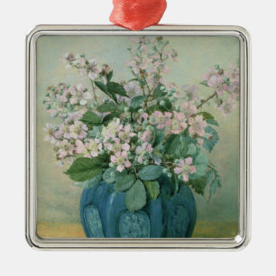 Blackberry Blossoms Metal Ornament