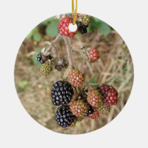 Blackberry Bonanza Custom Birthday Ceramic Ornament