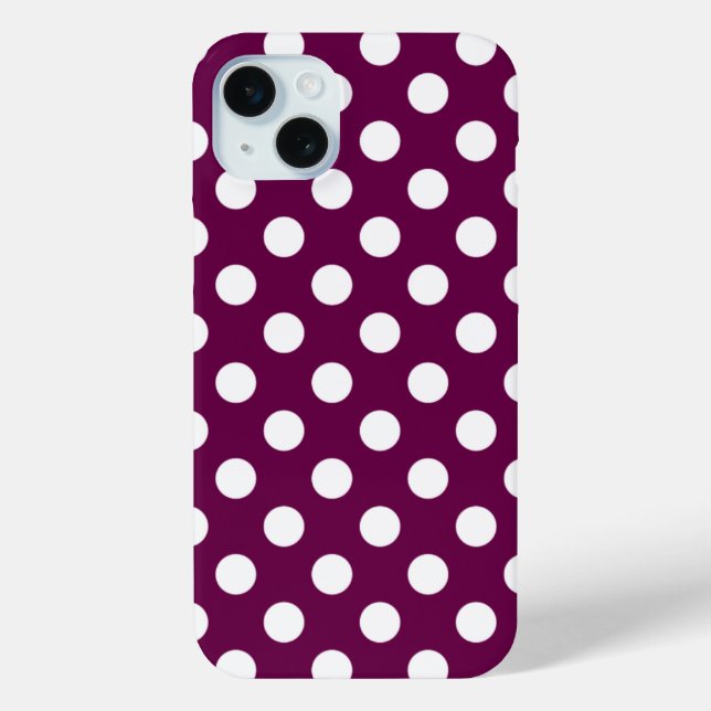 Blackberry Coloured With Big White Polka Dots Case-Mate iPhone Case (Back)