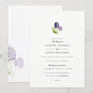 Blackberry Duo Invitation de mariage aquarelle