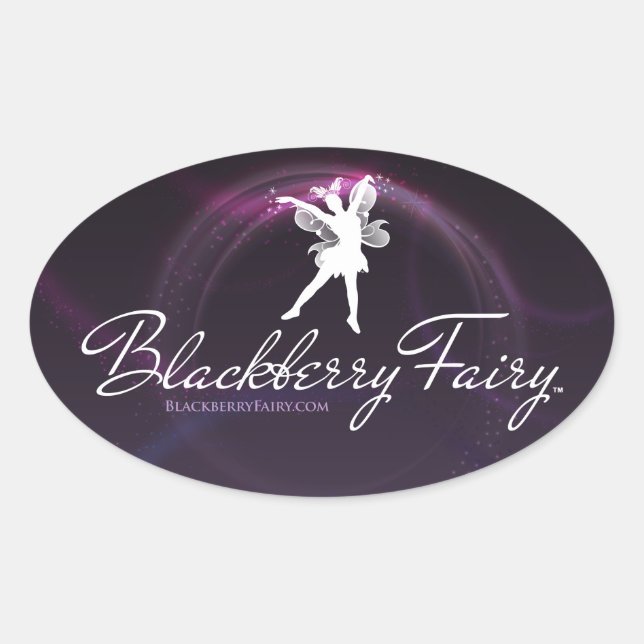 Blackberry Fairy Oval Logo Sticker (Front)