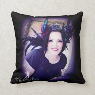 Blackberry Fairy Square Pillow