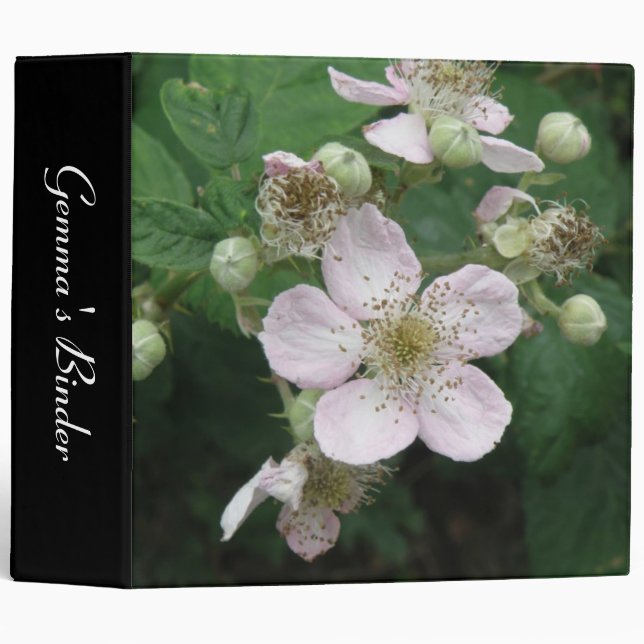 Blackberry Flowers Custom Binder (Front/Spine)