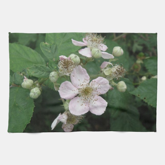 Blackberry Flowers Kitchen Towel (Horizontal)