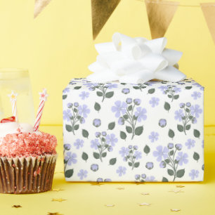 Blackberry flowers, seamless pattern wrapping paper