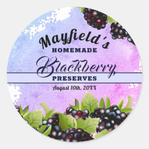 Blackberry Fruit Canning Jam Jar Label