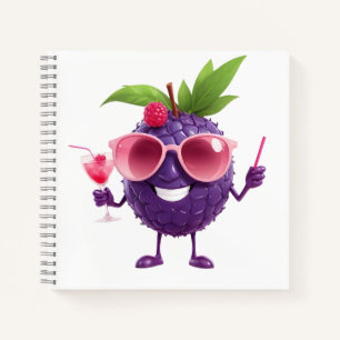 Blackberry Fun Cheerful Vacation Tropical Drink Notebook