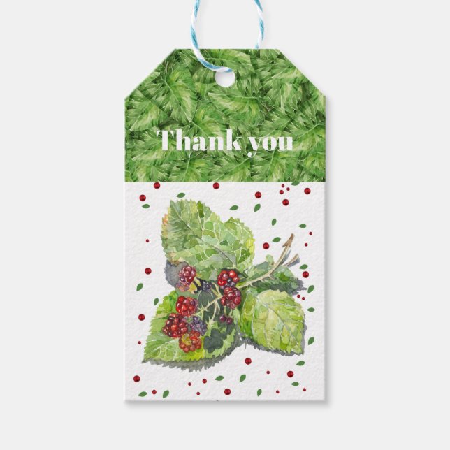  BlackBerry green and red  Gift Tags (Front)
