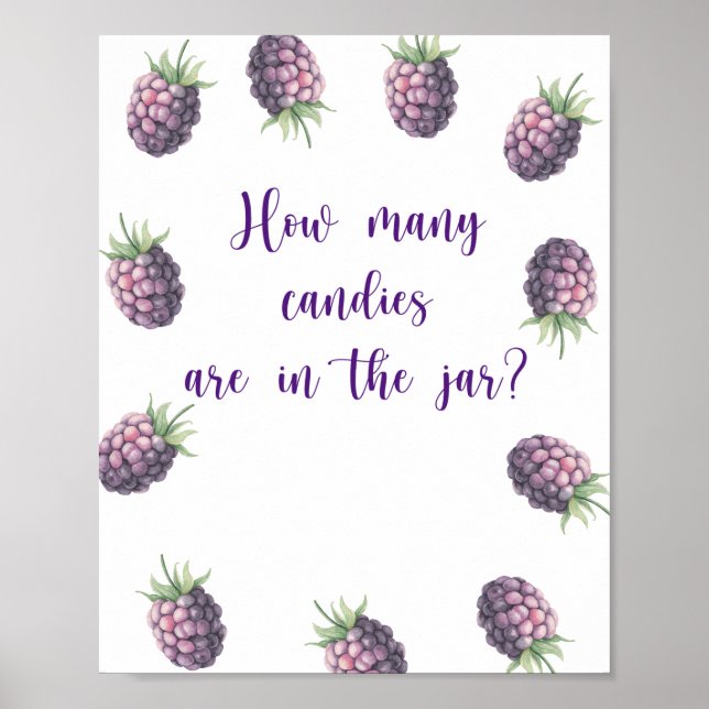 Blackberry - guess how many candies Poster (Front)