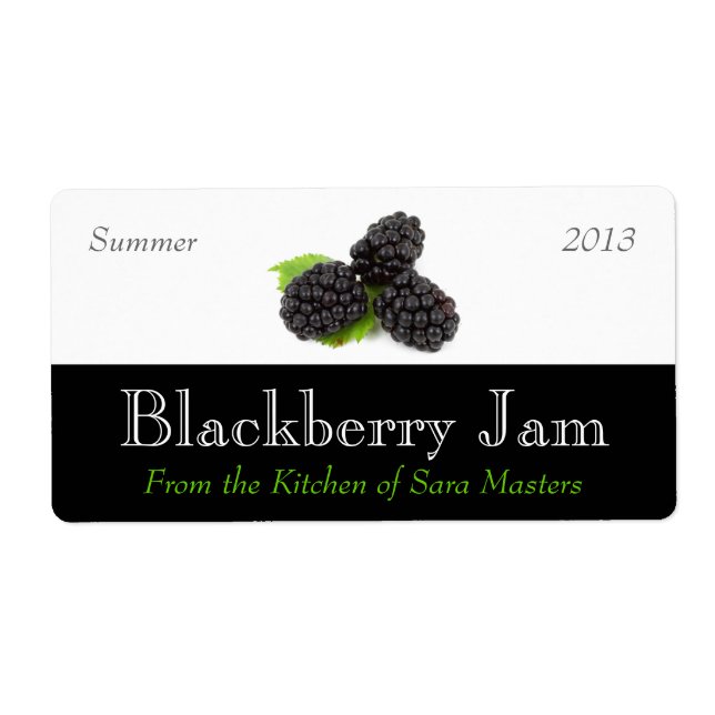 Blackberry Jam Canning Étiquettes (Devant)