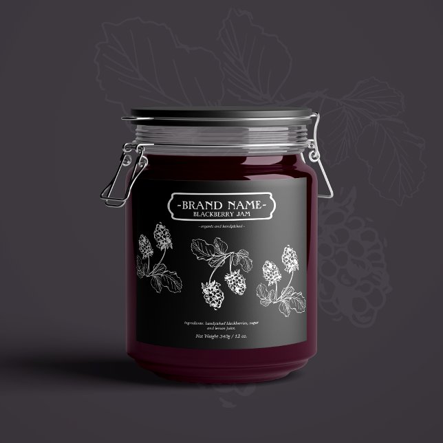 Blackberry Jam Jar Label Packaging Design (Creator Uploaded)
