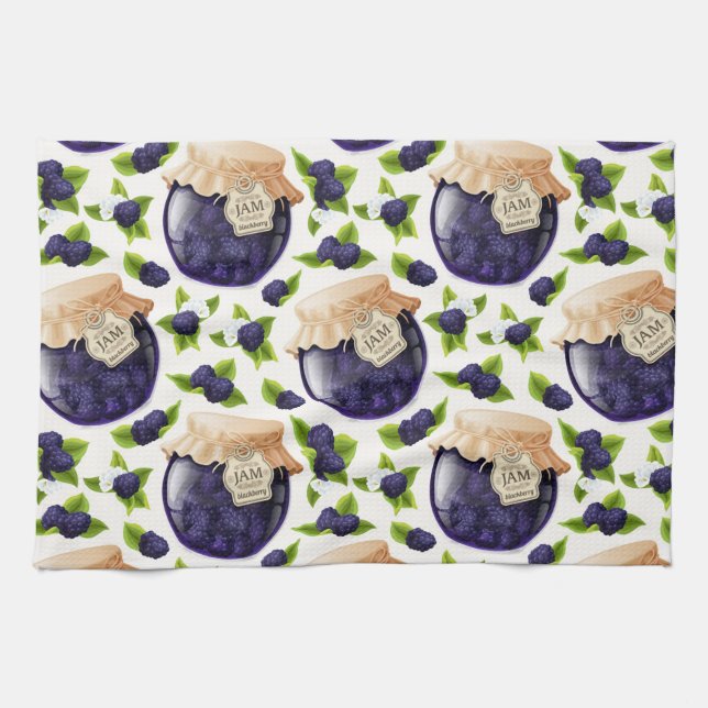 Blackberry Jam Kitchen Towel (Horizontal)