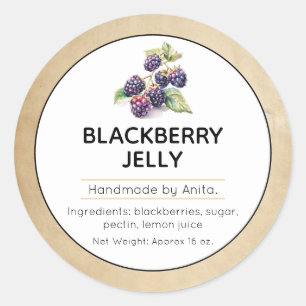 Blackberry Jam ou Jelly Canning Étiquette