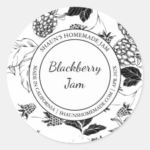 Blackberry Jam Sketch Modern label