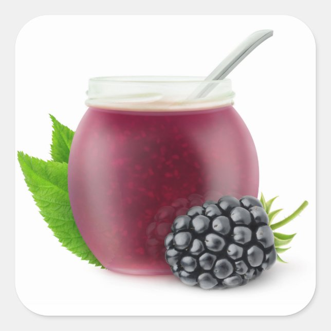 Blackberry jam square sticker (Front)