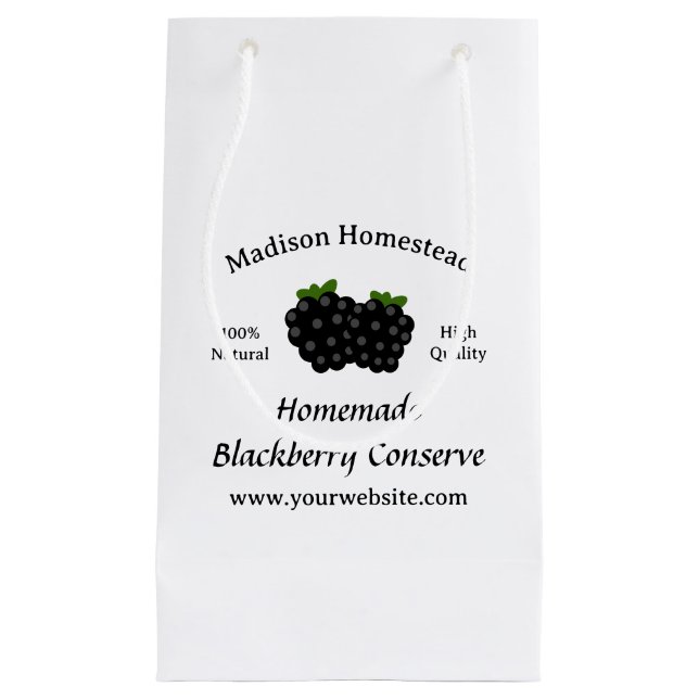 Blackberry Jelly Conserve Homestead template Small Gift Bag (Front)