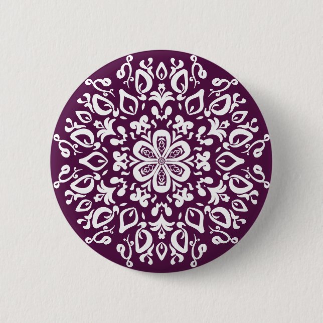 Blackberry Mandala 2 Inch Round Button (Front)