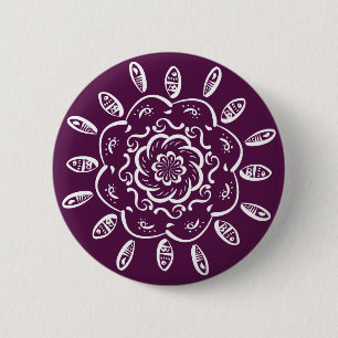 Blackberry Mandala 2 Inch Round Button