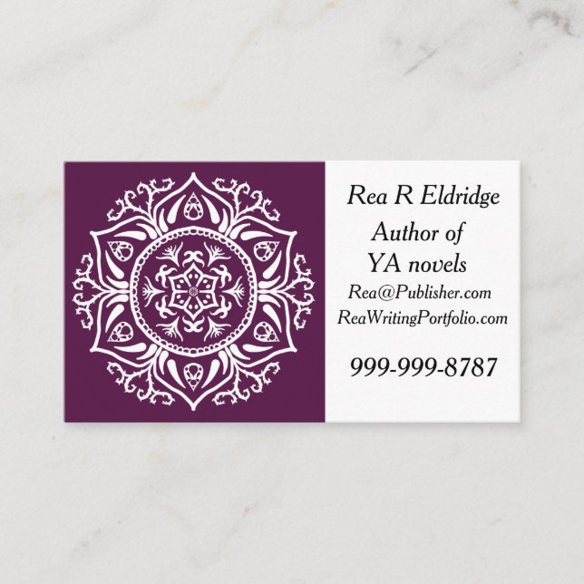 Blackberry Mandala Business Card (Front)