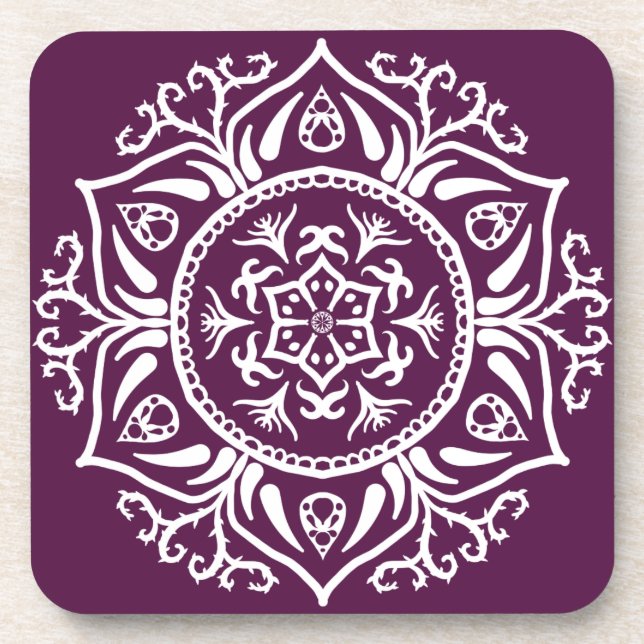 Blackberry Mandala Coaster (Front)
