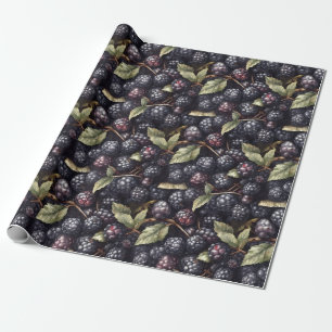 Blackberry Pattern Wrapping  Paper