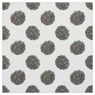 Blackberry. Polka dots. fruits pattern. Fabric