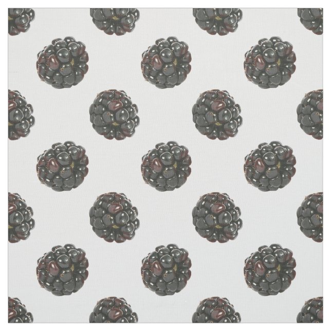 Blackberry. Polka dots. fruits pattern. Fabric (Swatch)