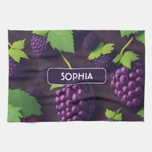 Blackberry Retro Colourful Personalized Pattern Kitchen Towel