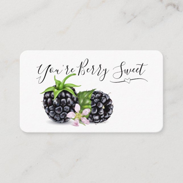 Blackberry Thank You Enclosure Card (Front)