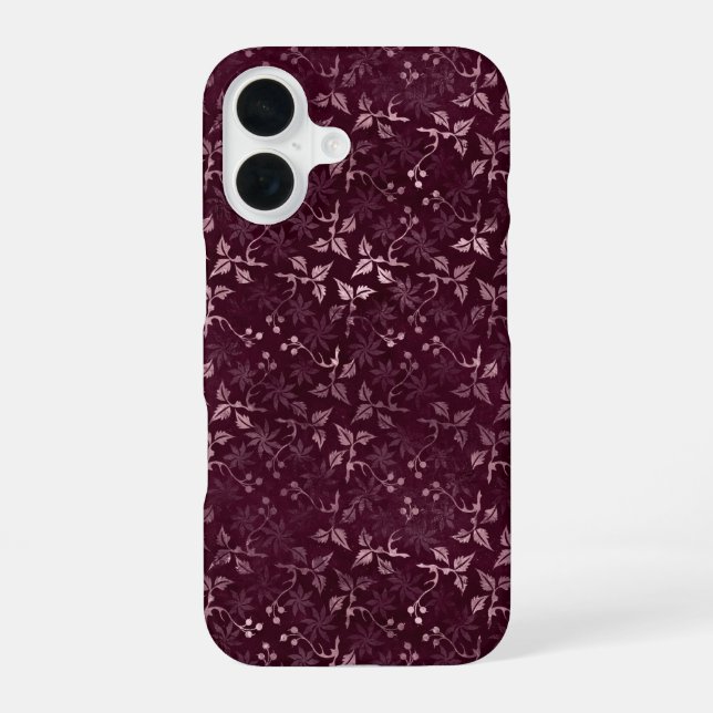 Blackberry Wine Pattern  iPhone 16 Case (Back)