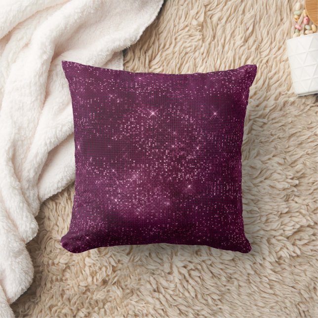 Blackberry Wine Pattern  Throw Pillow (Blanket)