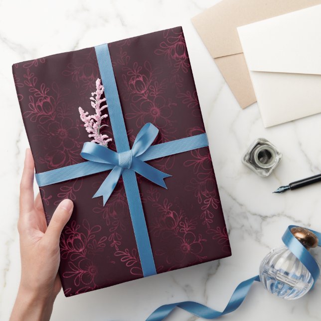 Blackberry Wine Pattern  Wrapping Paper (Gifting)
