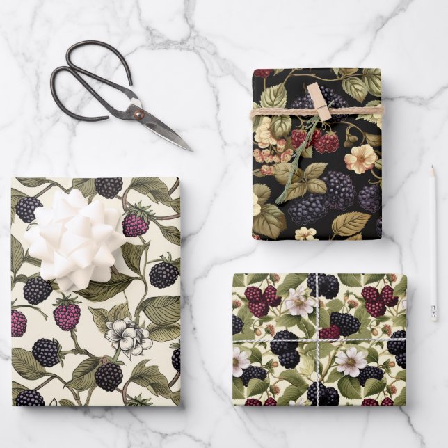 Blackberry Wrapping Paper Sheet (Front)