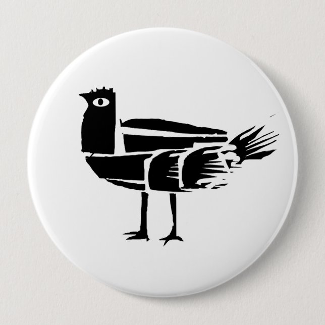 *BlacKbird* 4 Inch Round Button (Front)