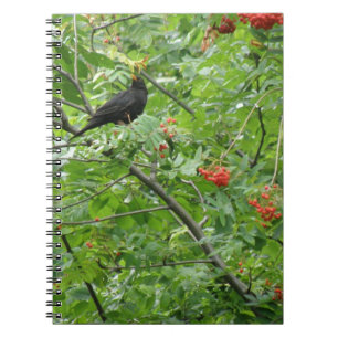 Blackbird and Berries Notebook