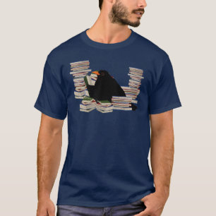 Blackbird Birds and Books Reading Bird Watching bo T-Shirt