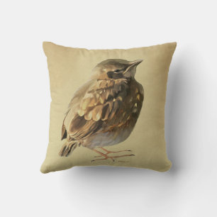 Blackbird Fledgling Throw Pillow