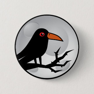 Blackbird Goth Raven/Crow 2 Inch Round Button