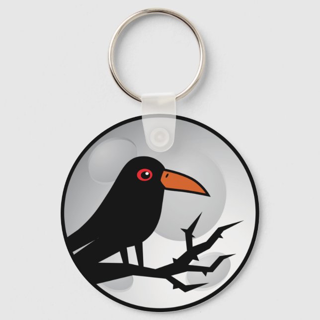 Blackbird Goth Raven/Crow Keychain (Front)