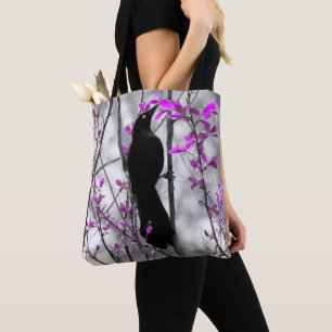 Blackbird In A Sea Of Spring Tote Bag