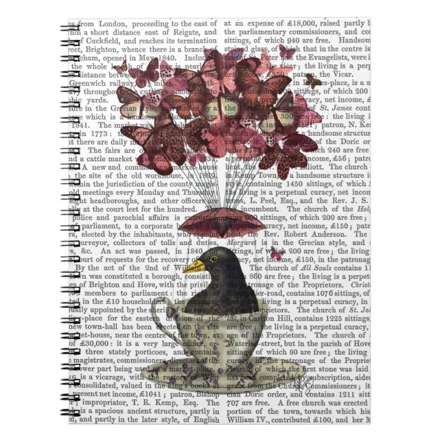 Blackbird In Teacup Notebook (Front)