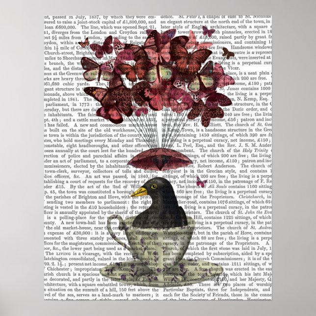 Blackbird In Teacup Poster (Front)