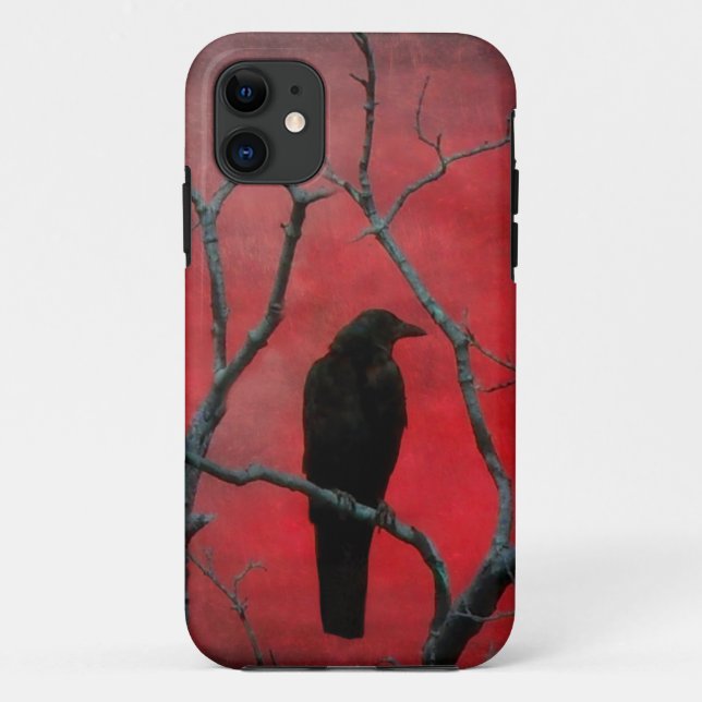 Blackbird In The Red Case-Mate iPhone Case (Back)