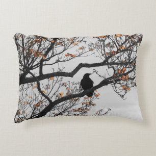Blackbird In The Tree Accent Pillow