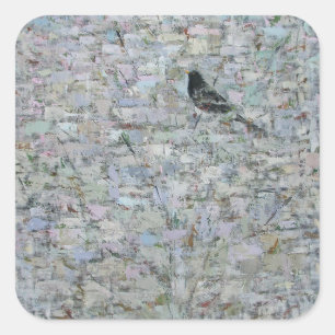 Blackbird in Tree 2012 Square Sticker
